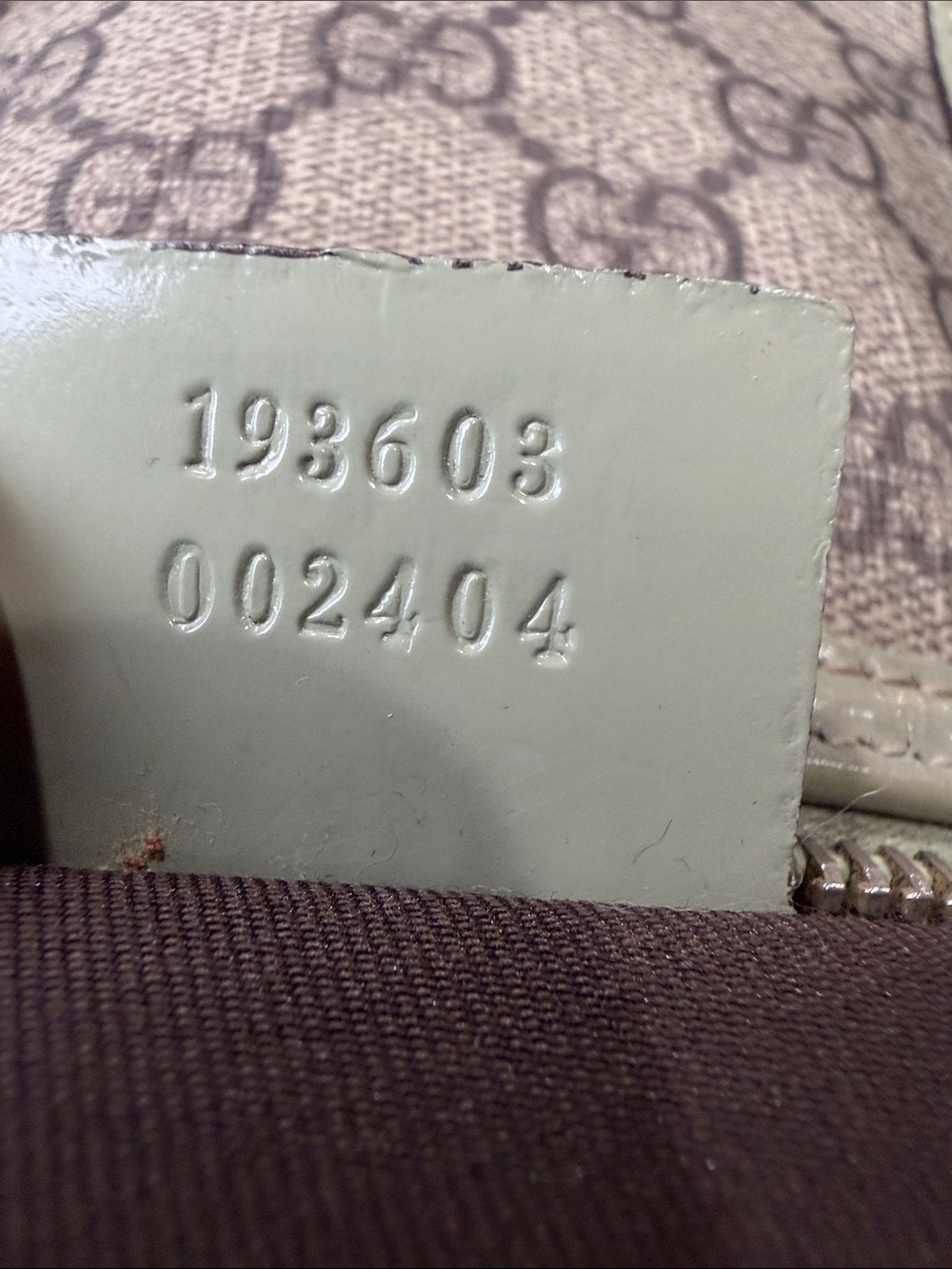 💯Authentic Gucci Vintage GG Monogram Boston Bag Sage Green Patent Leather🍀 - Picture 7 of 17